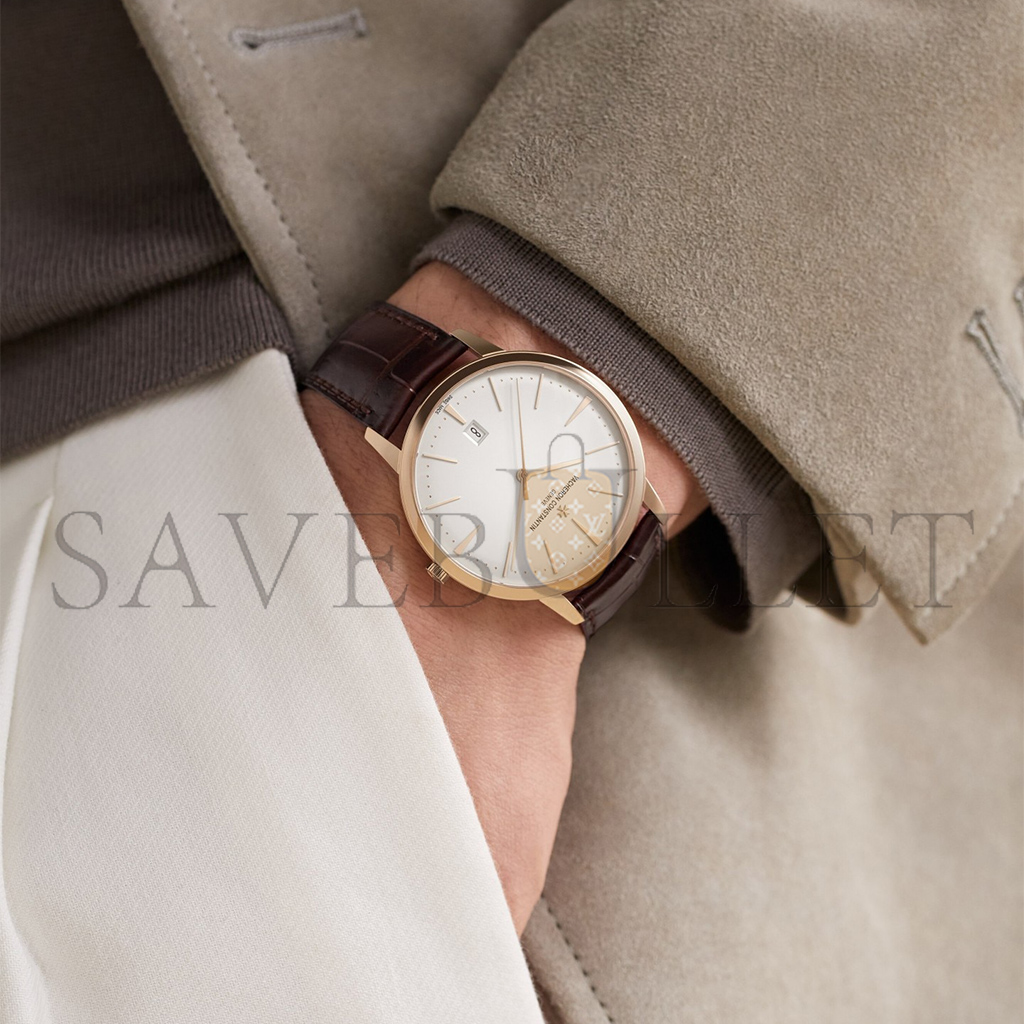 vacheron Co*sta*t*n patrimony self-winding 40 mm pink gold watch 85180/000r-9248